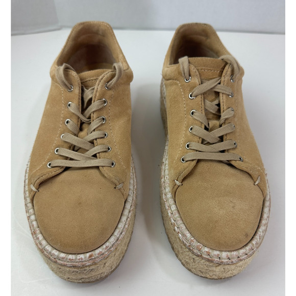 Rag & Bone Kent Platform Espadrille Suede Sneakers Dune Women's Size 37 US 7 - Picture 11 of 11